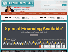 Tablet Screenshot of furnitureworldstoneham.net